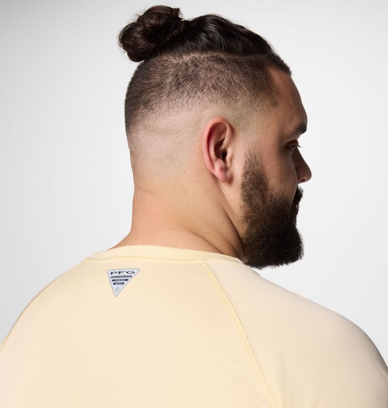 Men's PFG Terminal Tackle Long Sleeve Shirt - Big, Color: Lemon Wash, Blue Echo Logo, image 6