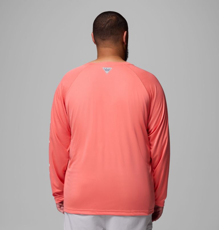 Men's PFG Terminal Tackle Long Sleeve Shirt - Big, Color: Melonade, White Logo, image 3