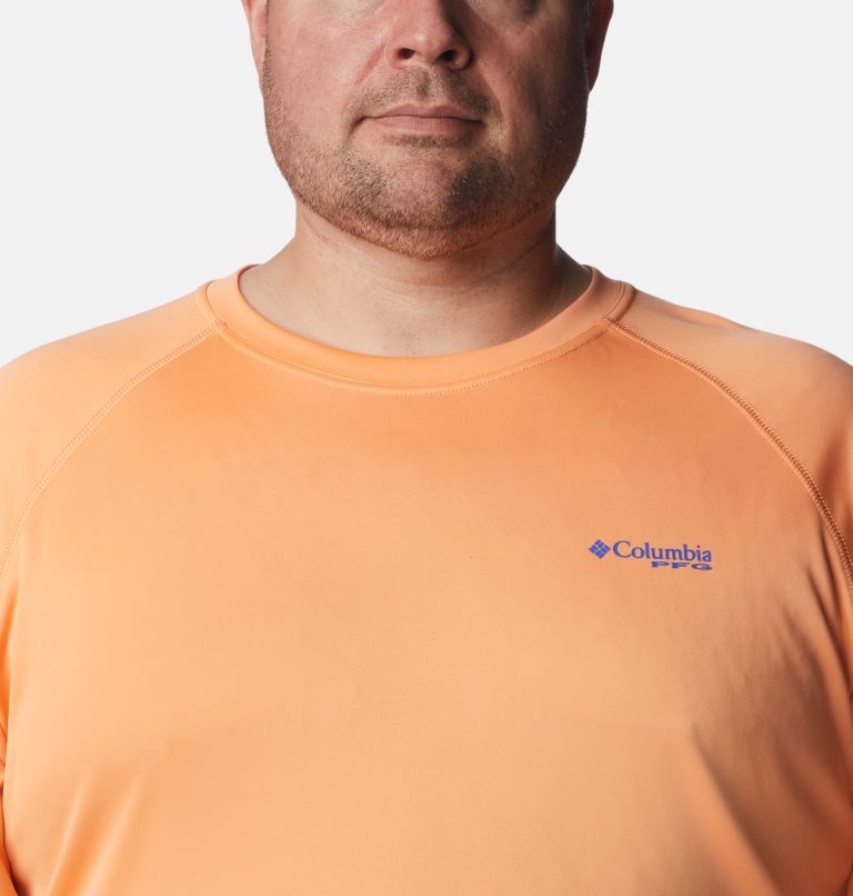 Men's PFG Terminal Tackle Long Sleeve Shirt - Big, Color: Bright Nectar, Vivid Blue Logo, image 4