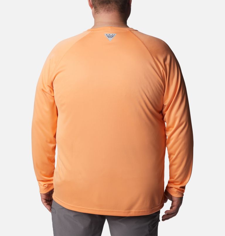 Men's PFG Terminal Tackle Long Sleeve Shirt - Big, Color: Bright Nectar, Vivid Blue Logo, image 2