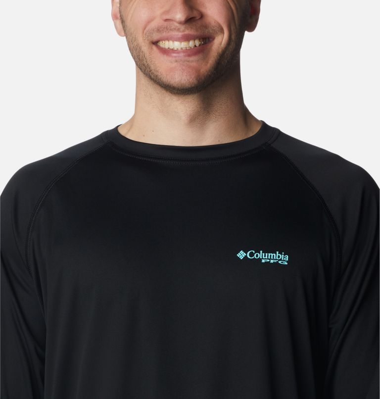 Men's PFG Terminal Tackle Long Sleeve Shirt - Tall, Color: Black, Gulf Stream Logo, image 4