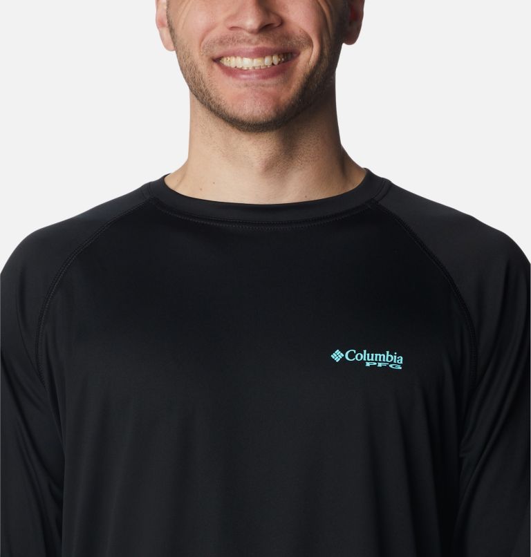 Men's PFG Terminal Tackle Long Sleeve Shirt - Tall, Color: Black, Gulf Stream Logo, image 4