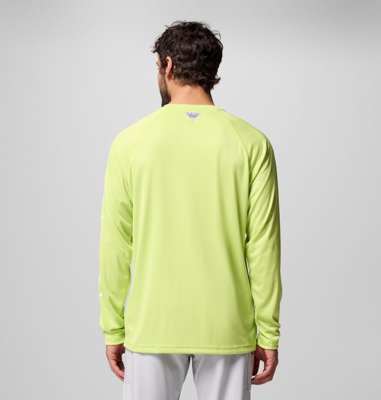 Men's PFG Terminal Tackle Long Sleeve Shirt - Tall, Color: Voltage, White Logo, image 3