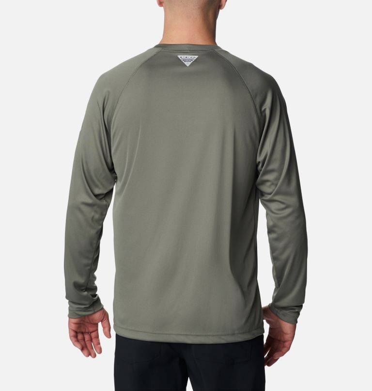 Men's PFG Terminal Tackle Long Sleeve Shirt - Tall, Color: Cypress, Cool Green Logo, image 2