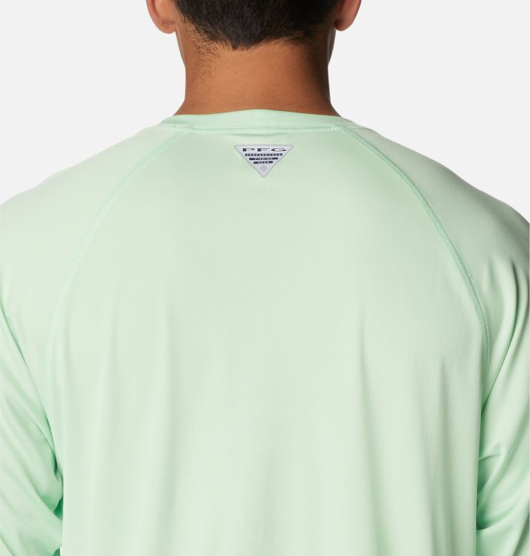 Men's PFG Terminal Tackle Long Sleeve Shirt - Tall, Color: Key West, Vivid Blue Logo, image 5