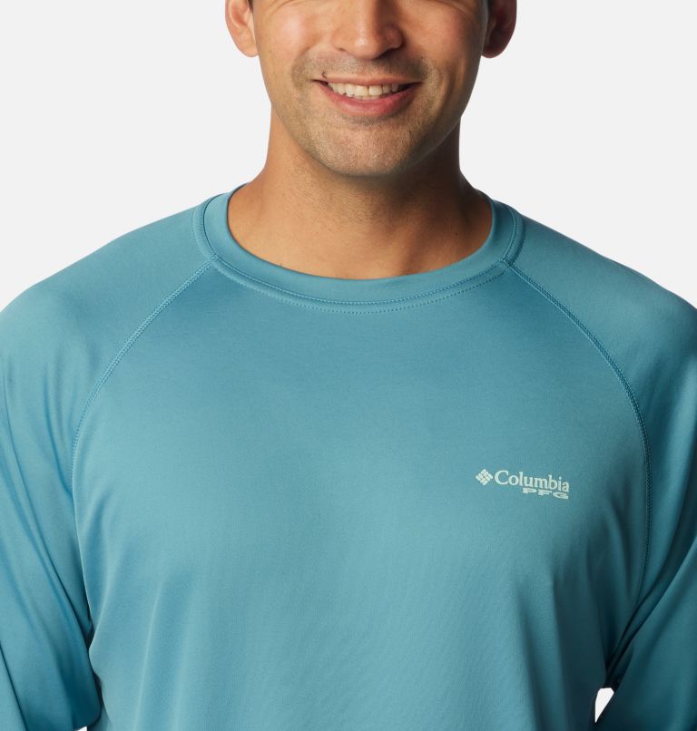 Men's PFG Terminal Tackle Long Sleeve Shirt - Tall, Color: Canyon Blue, Icy Morn Logo, image 4