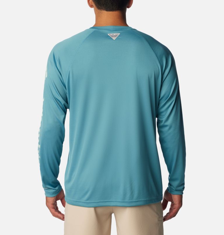 Men's PFG Terminal Tackle Long Sleeve Shirt - Tall, Color: Canyon Blue, Icy Morn Logo, image 2