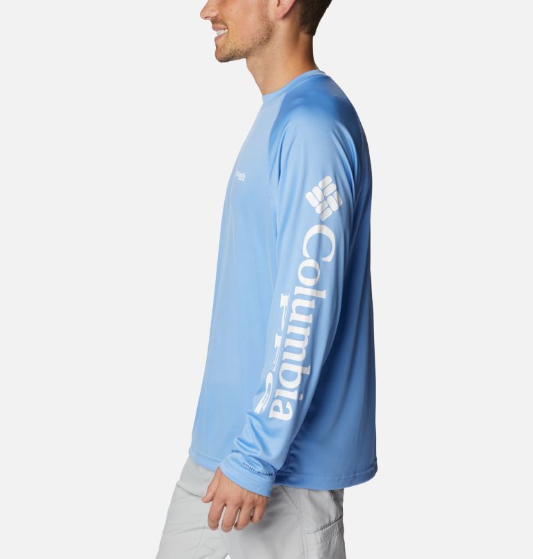 Men's PFG Terminal Tackle Long Sleeve Shirt - Tall, Color: White Cap, White Logo, image 3