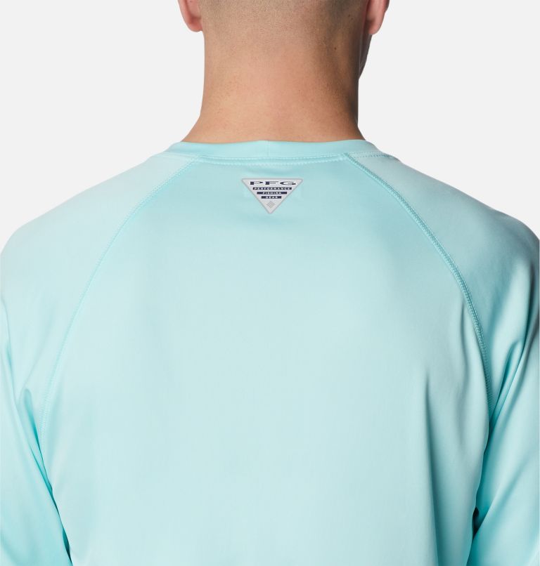 Men's PFG Terminal Tackle Long Sleeve Shirt - Tall, Color: Gulf Stream, Black Logo, image 5
