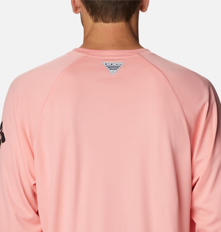 Men's PFG Terminal Tackle Long Sleeve Shirt - Tall, Color: Sorbet, Black Logo, image 5