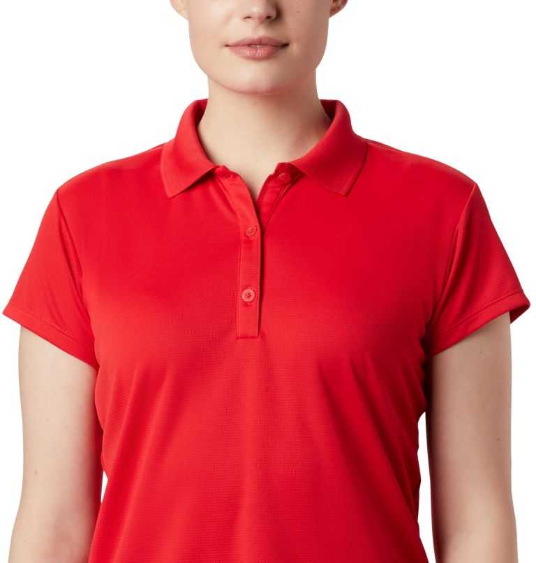 Women’s PFG Innisfree Short Sleeve Polo, Color: Red Lily, image 4