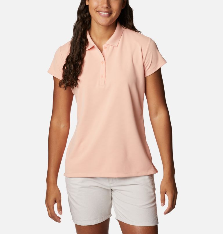 Women’s PFG Innisfree Short Sleeve Polo, Color: Light Coral, image 1