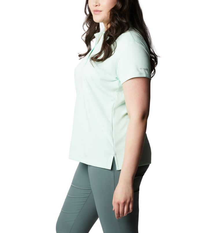 Women’s PFG Innisfree Short Sleeve Polo Shirt - Plus Size, Color: Light Mint, image 3