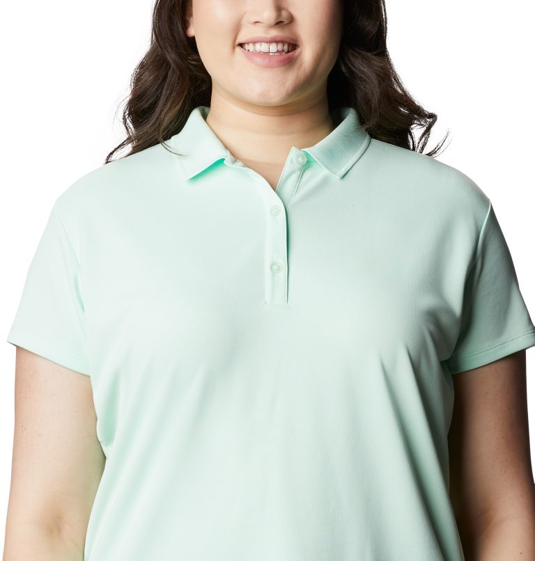Women’s PFG Innisfree Short Sleeve Polo Shirt - Plus Size, Color: Light Mint, image 4