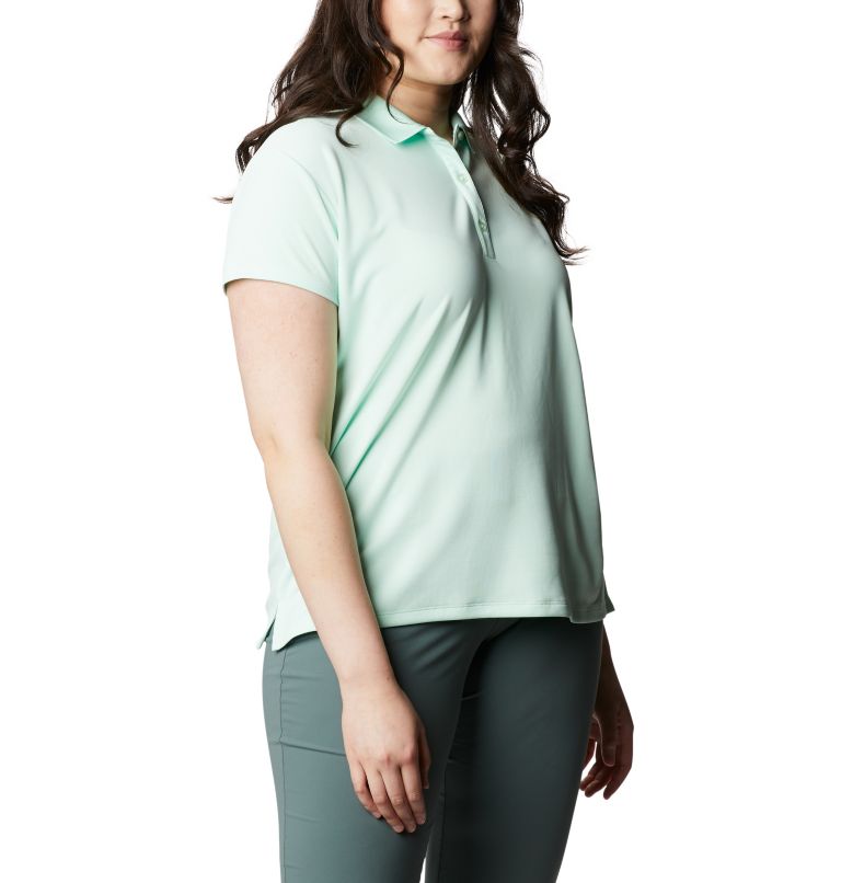 Women’s PFG Innisfree Short Sleeve Polo Shirt - Plus Size, Color: Light Mint, image 5