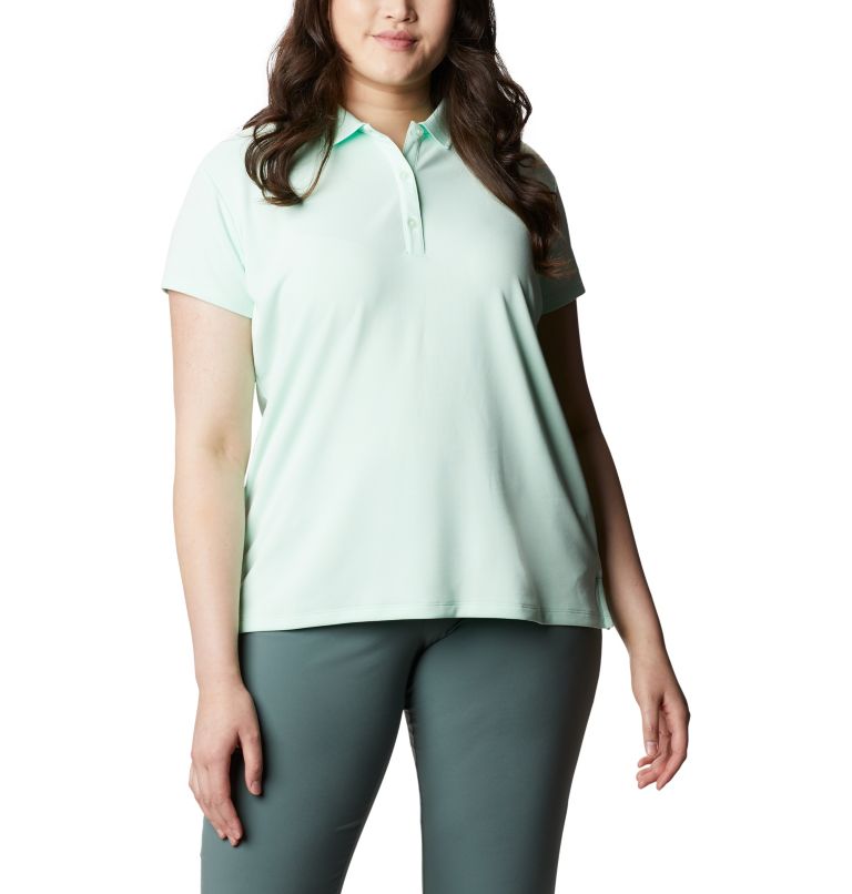 Women’s PFG Innisfree Short Sleeve Polo Shirt - Plus Size, Color: Light Mint, image 1