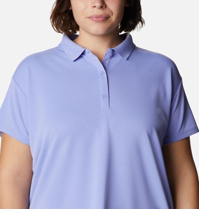 Women’s PFG Innisfree Short Sleeve Polo Shirt - Plus Size, Color: Fairytale, image 4