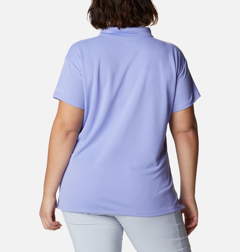 Women’s PFG Innisfree Short Sleeve Polo Shirt - Plus Size, Color: Fairytale, image 2
