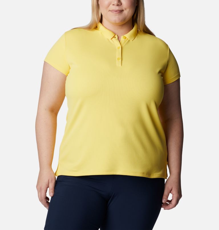 Women’s PFG Innisfree Short Sleeve Polo Shirt - Plus Size, Color: Sun Glow, image 1
