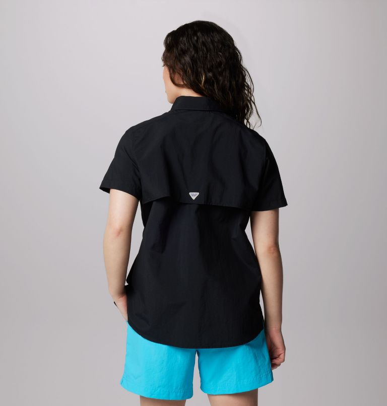 Thumbnail: Women’s PFG Bahama Short Sleeve Shirt, Color: Black, image 2