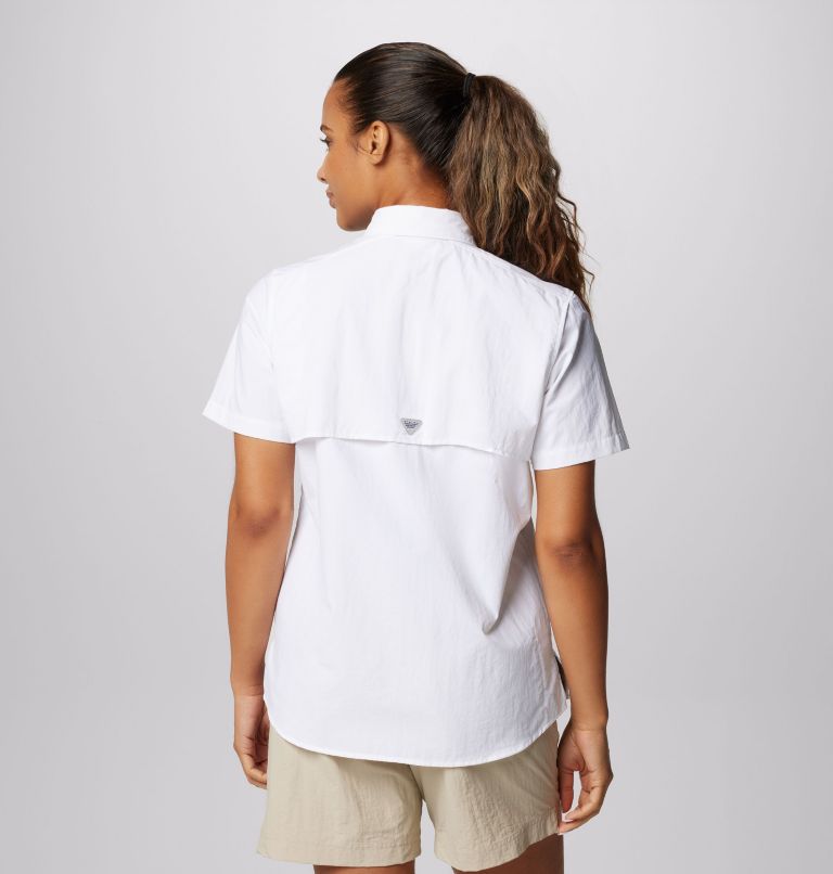 Women’s PFG Bahama Short Sleeve Shirt, Color: White, image 2