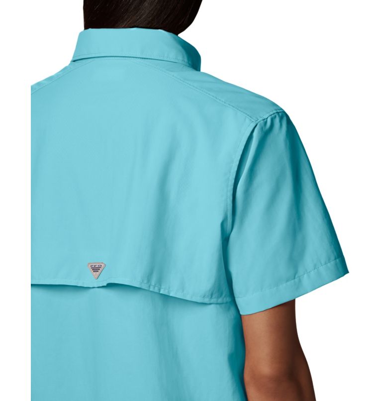 Women’s PFG Bahama Short Sleeve Shirt, Color: Clear Blue, image 7