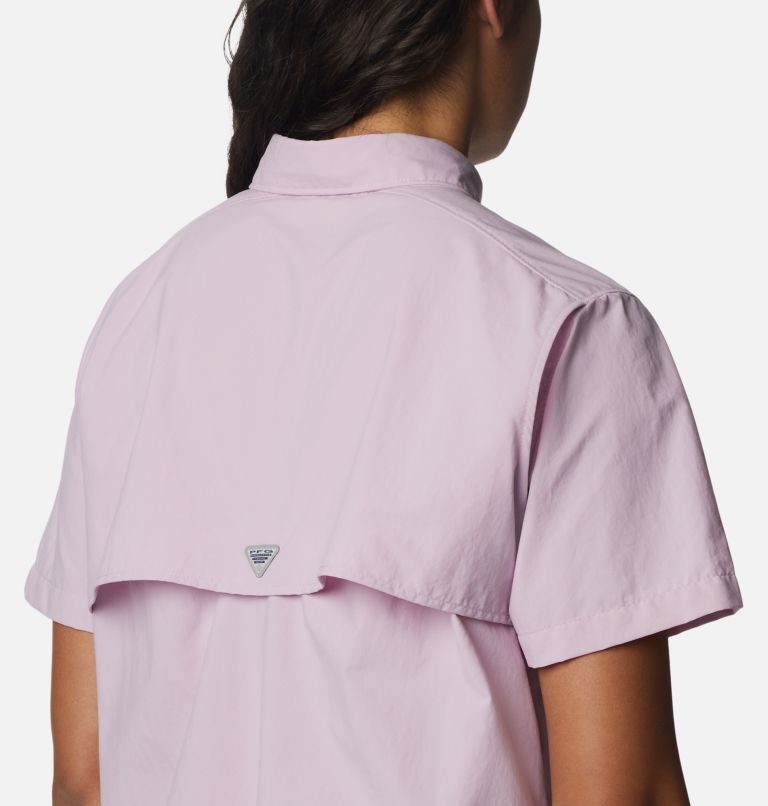 Thumbnail: Women’s PFG Bahama Short Sleeve Shirt, Color: Aura, image 5