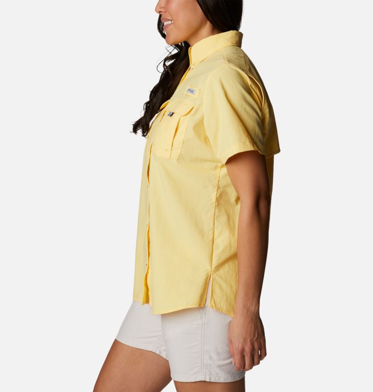 Thumbnail: Women’s PFG Bahama Short Sleeve Shirt, Color: Sweet Corn, image 3