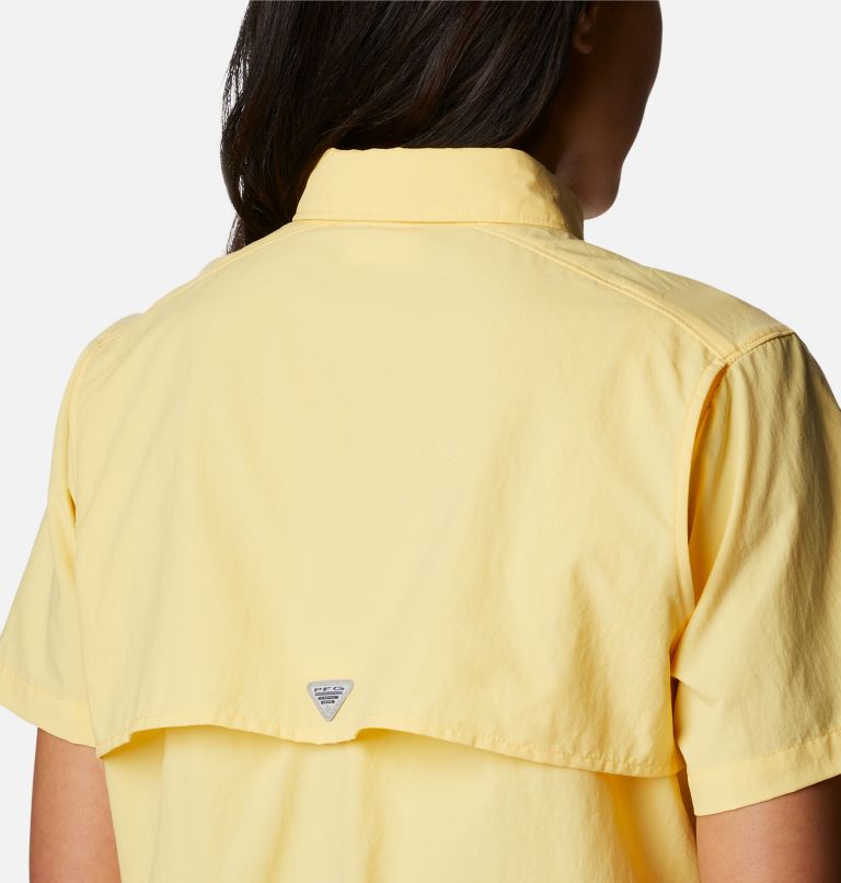 Women’s PFG Bahama Short Sleeve Shirt, Color: Sweet Corn, image 5