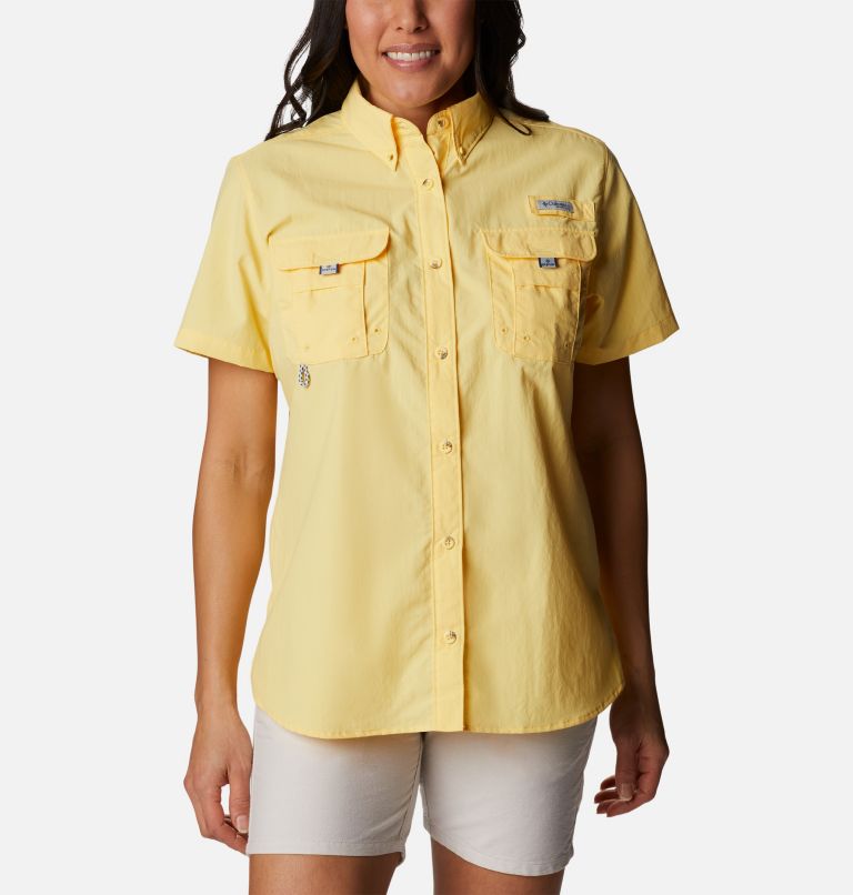 Women’s PFG Bahama Short Sleeve Shirt, Color: Sweet Corn, image 1