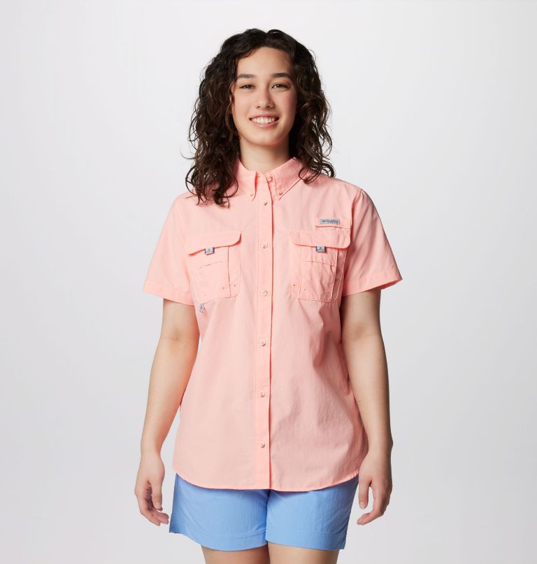 Columbia Women's PFG Bahama Short Sleeve Shirt - XXL - Orange