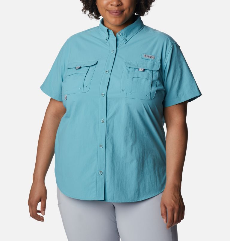 New Womens Columbia PFG "Bahama" Omni-Shade Vented Short Sleeve Fishing Shirt 