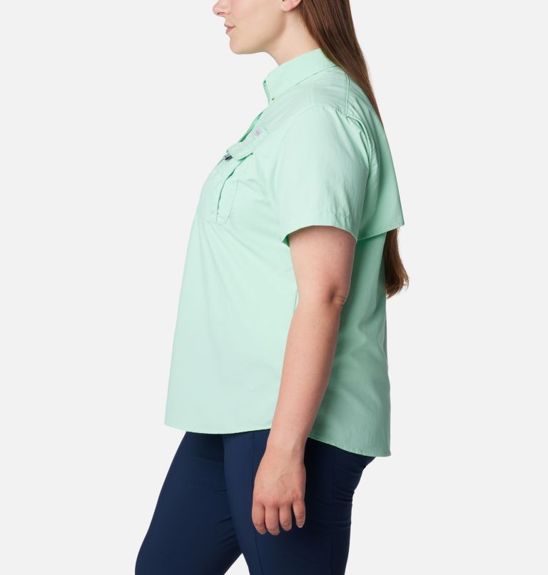 Thumbnail: Women’s PFG Bahama Short Sleeve - Plus Size, Color: Mint Cay, image 3