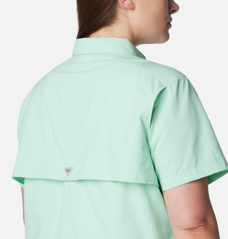 Women’s PFG Bahama Short Sleeve - Plus Size, Color: Mint Cay, image 5