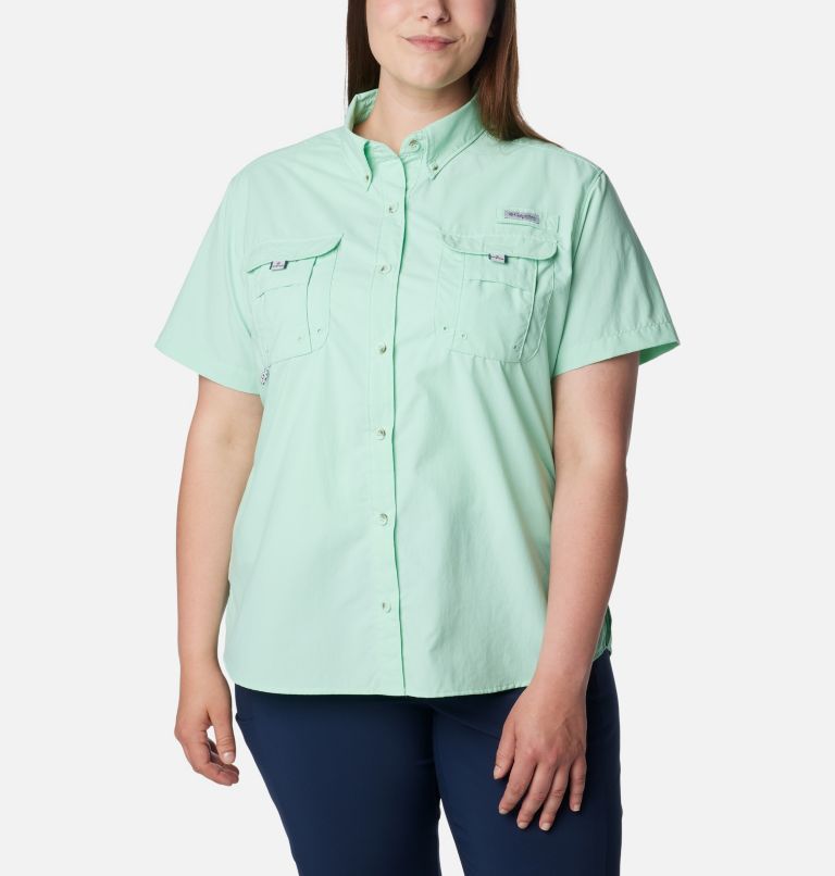 Thumbnail: Women’s PFG Bahama Short Sleeve - Plus Size, Color: Mint Cay, image 1