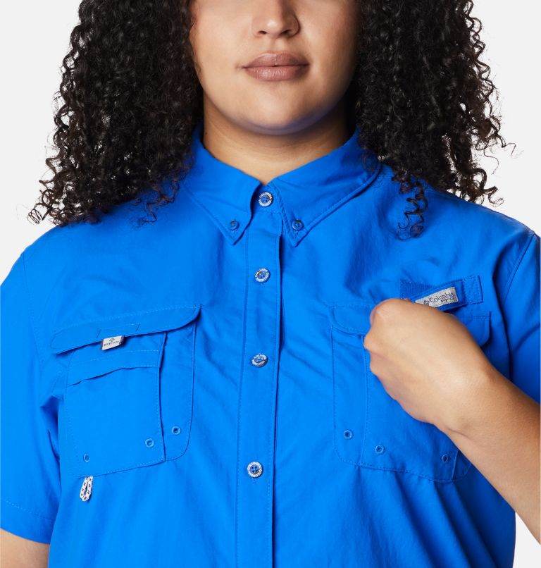 Women’s PFG Bahama Short Sleeve - Plus Size, Color: Blue Macaw, image 4