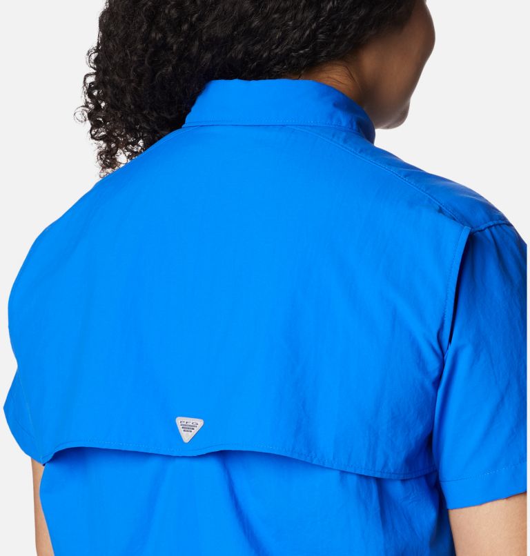 Thumbnail: Women’s PFG Bahama Short Sleeve - Plus Size, Color: Blue Macaw, image 5