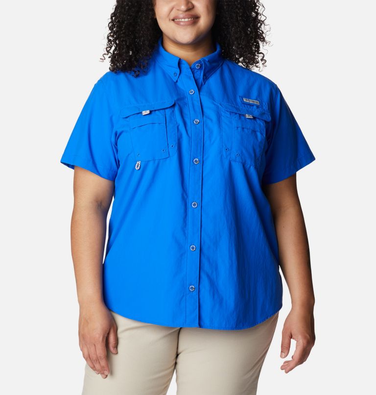 Women’s PFG Bahama Short Sleeve - Plus Size, Color: Blue Macaw, image 1