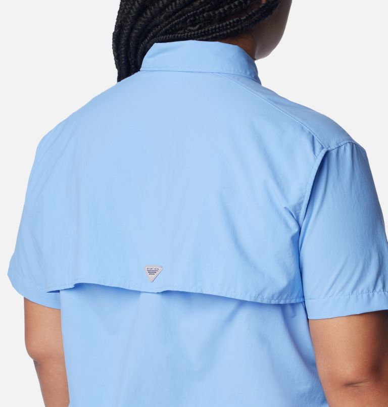 Thumbnail: Women’s PFG Bahama Short Sleeve - Plus Size, Color: White Cap, image 5