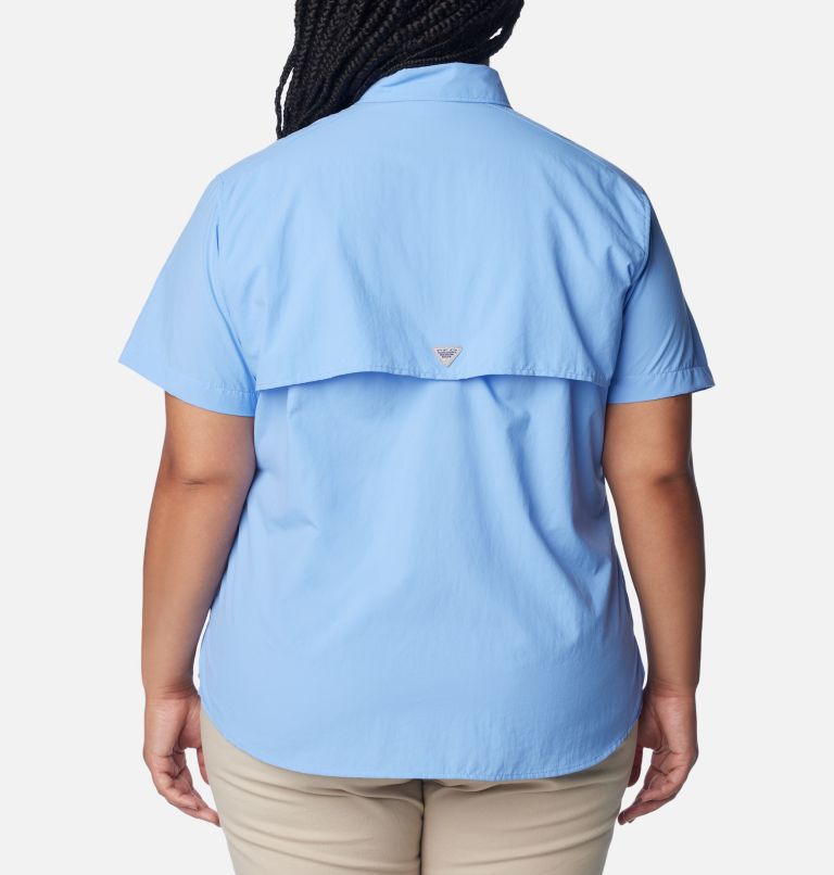 Thumbnail: Women’s PFG Bahama Short Sleeve - Plus Size, Color: White Cap, image 2