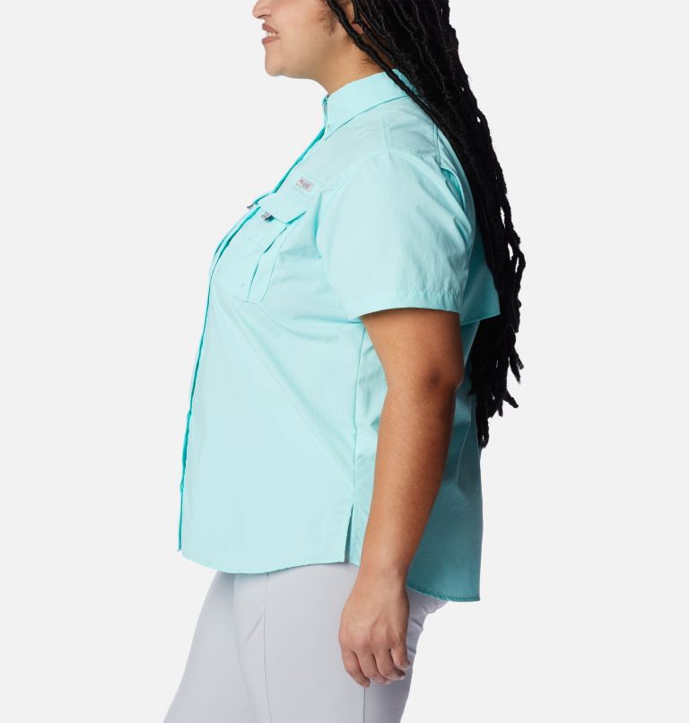 Thumbnail: Women’s PFG Bahama Short Sleeve - Plus Size, Color: Gulf Stream, image 3