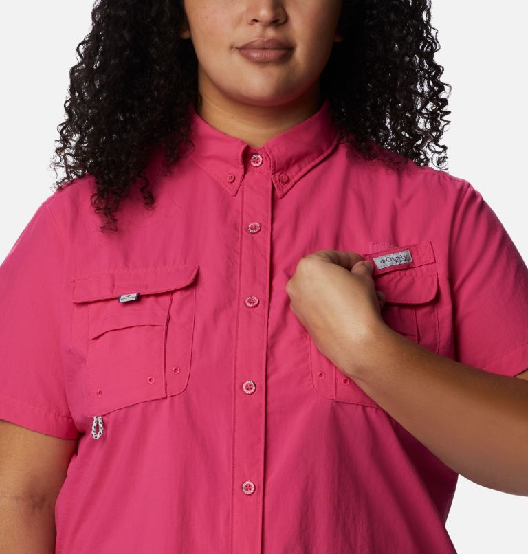 Thumbnail: Women’s PFG Bahama Short Sleeve - Plus Size, Color: Ultra Pink, image 4