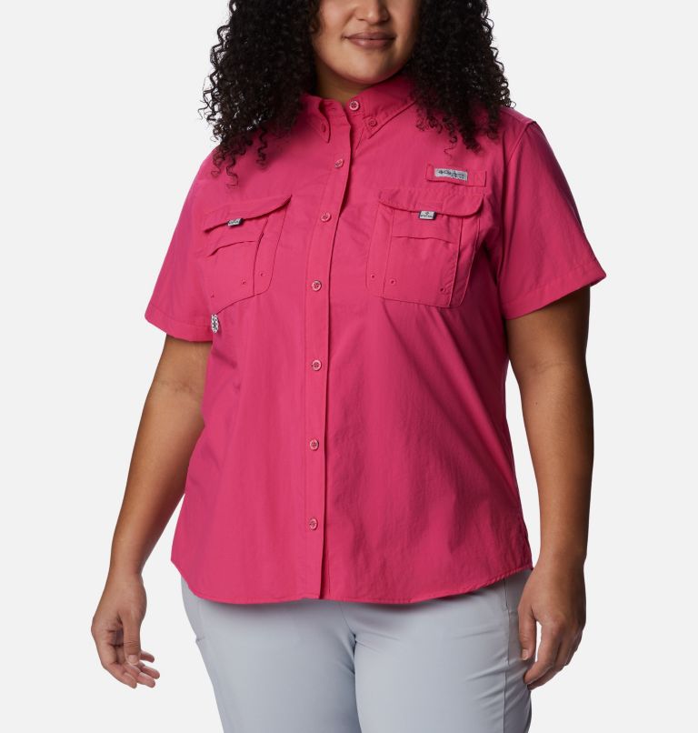 Thumbnail: Women’s PFG Bahama Short Sleeve - Plus Size, Color: Ultra Pink, image 1