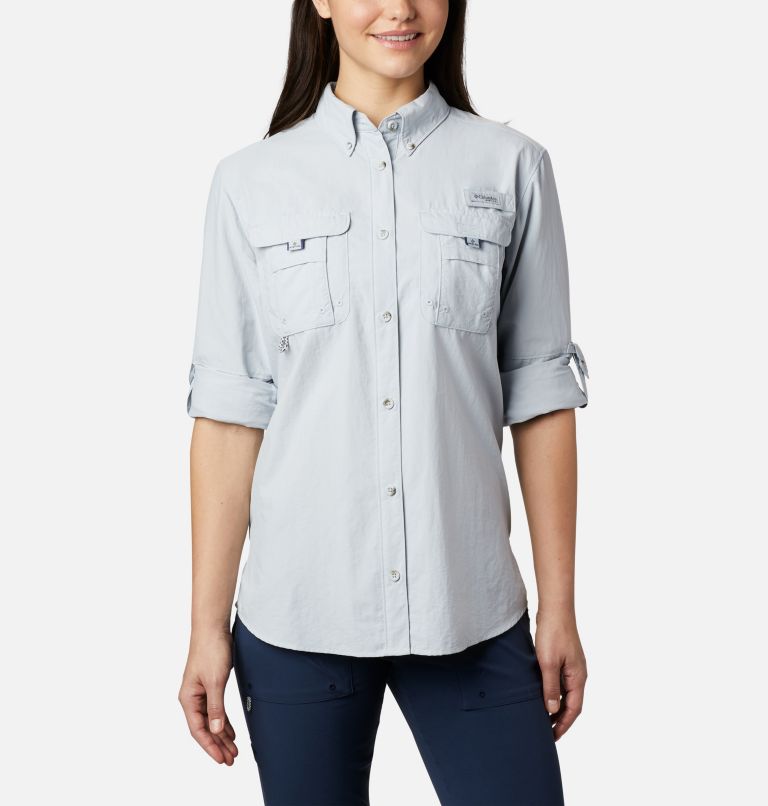 Thumbnail: Women’s PFG Bahama Long Sleeve Shirt, Color: Cirrus Grey, image 5