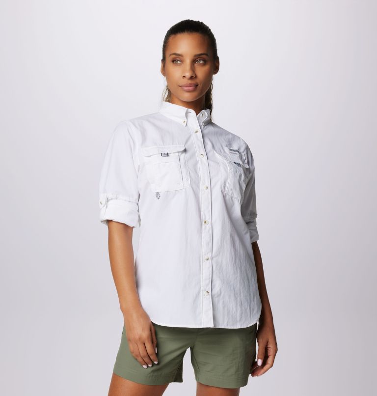 Women’s PFG Bahama Long Sleeve Shirt, Color: White, image 1