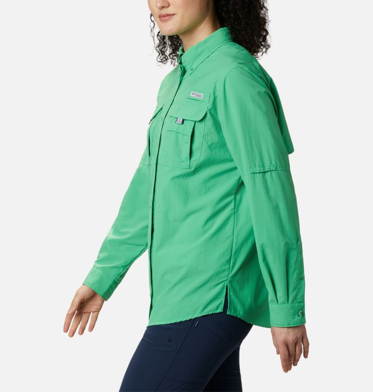 Women’s PFG Bahama Long Sleeve Shirt, Color: Emerald City, image 3