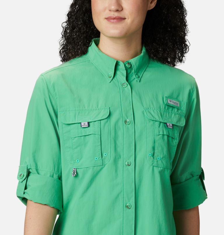 Women’s PFG Bahama Long Sleeve Shirt, Color: Emerald City, image 4