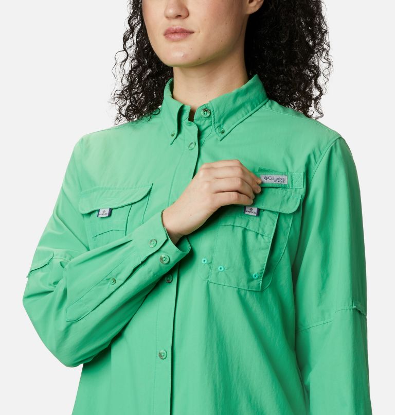 Women’s PFG Bahama Long Sleeve Shirt, Color: Emerald City, image 6