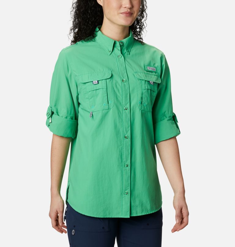 Women’s PFG Bahama Long Sleeve Shirt, Color: Emerald City, image 7
