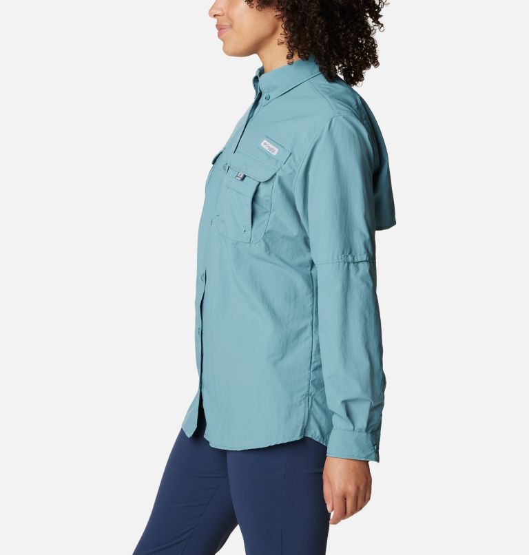 Women’s PFG Bahama Long Sleeve Shirt, Color: Tranquil Teal, image 3